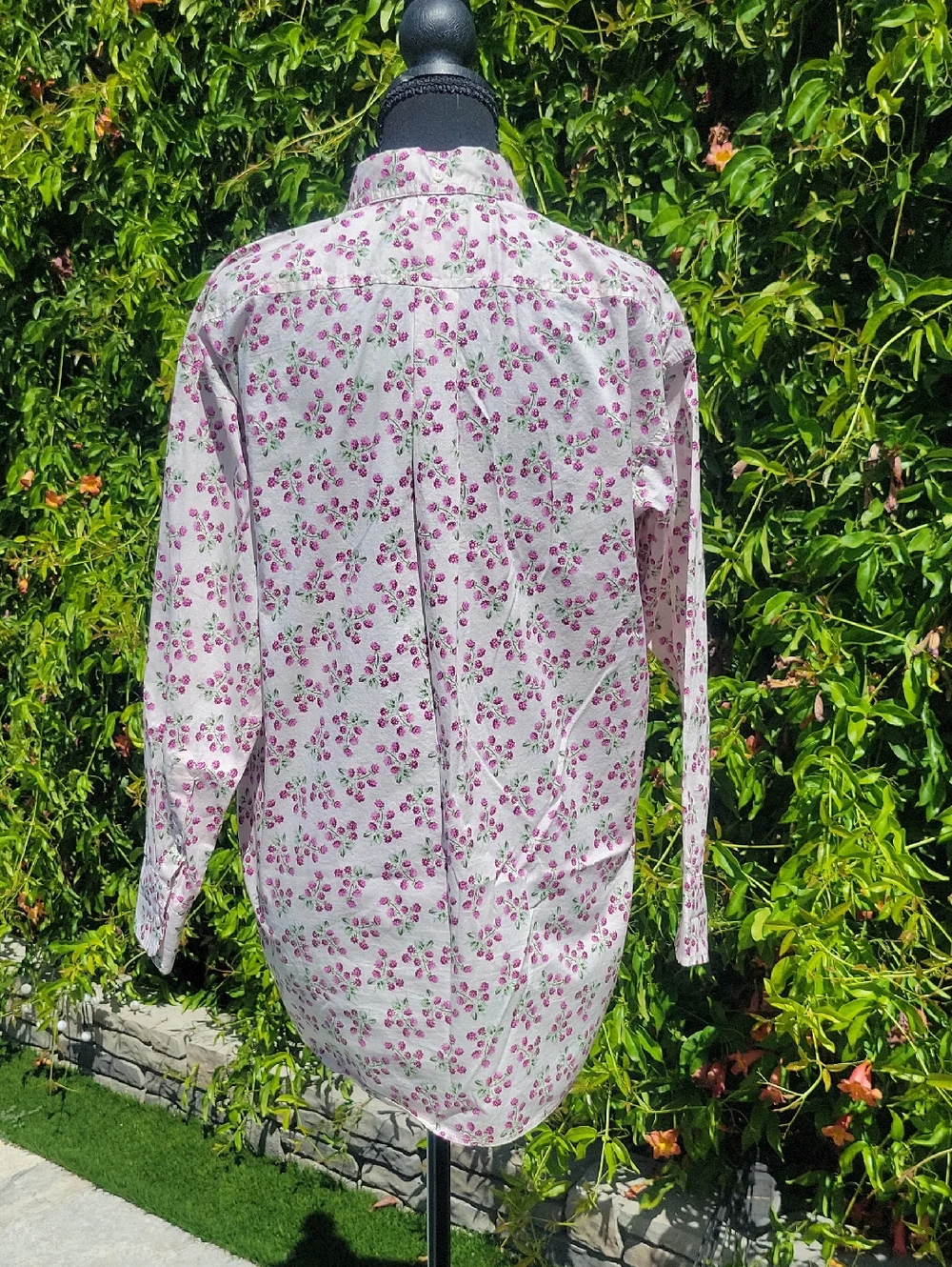 J. Crew 100% Cotton Light Pink Floral Button Down Shirt